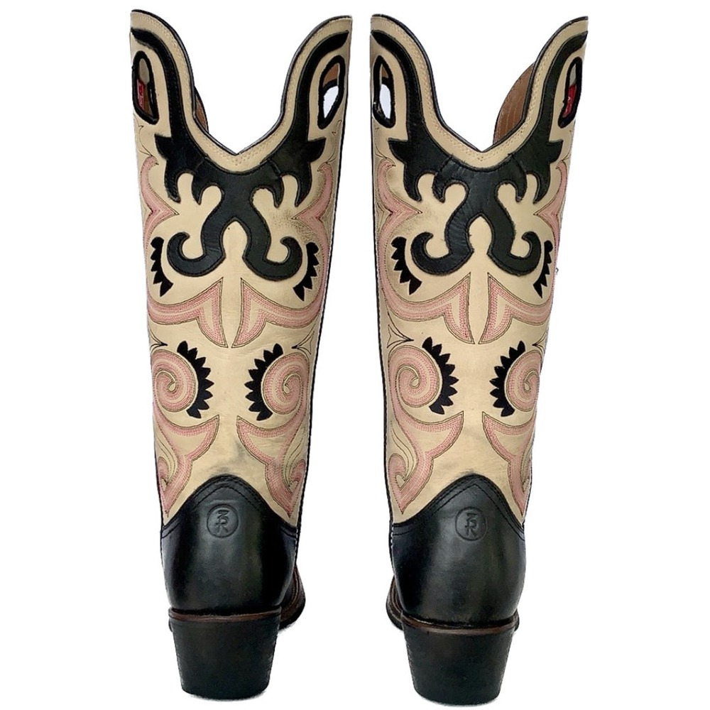 TONY LAMA Buckaroo Bella Tall Knee High Square Western Cowgirl Cowboy Boots 8.5 - Picture 3 of 5